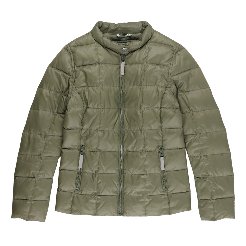 RE-LOVE Pige overgangs dunjakke - Dark moss