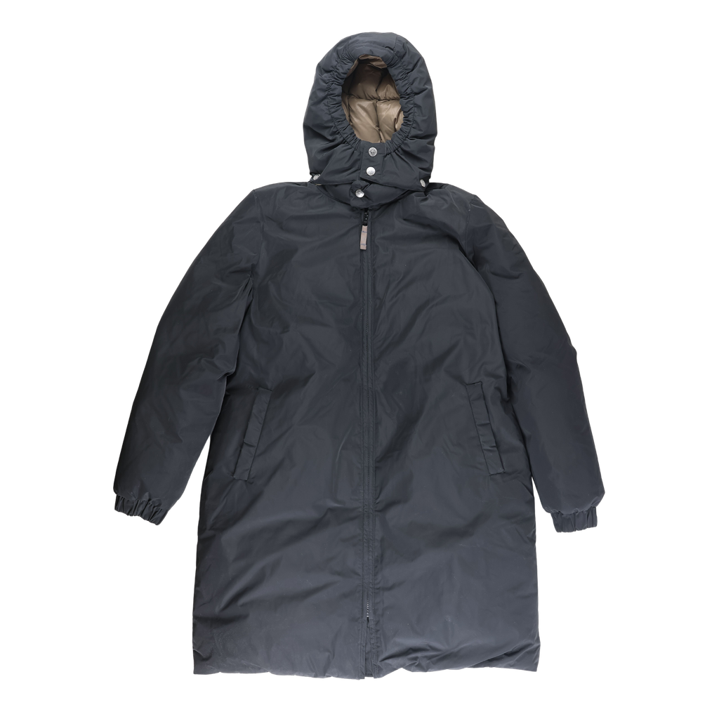 RE-LOVE Pige parkafrakke - Black/caramel