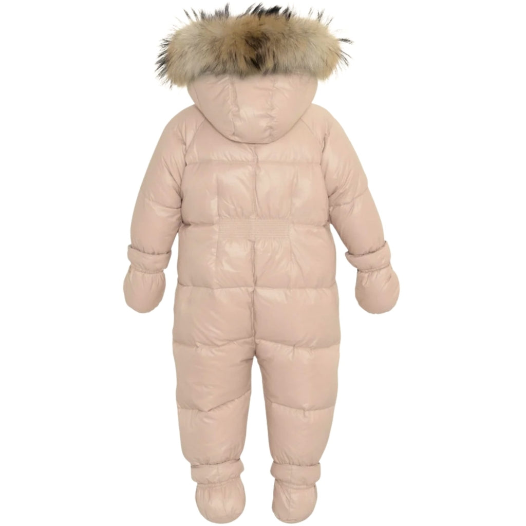 VER de TERRE Baby dunflyverdragt med pels Dunflyverdragt med pels 415 Mahogany rose