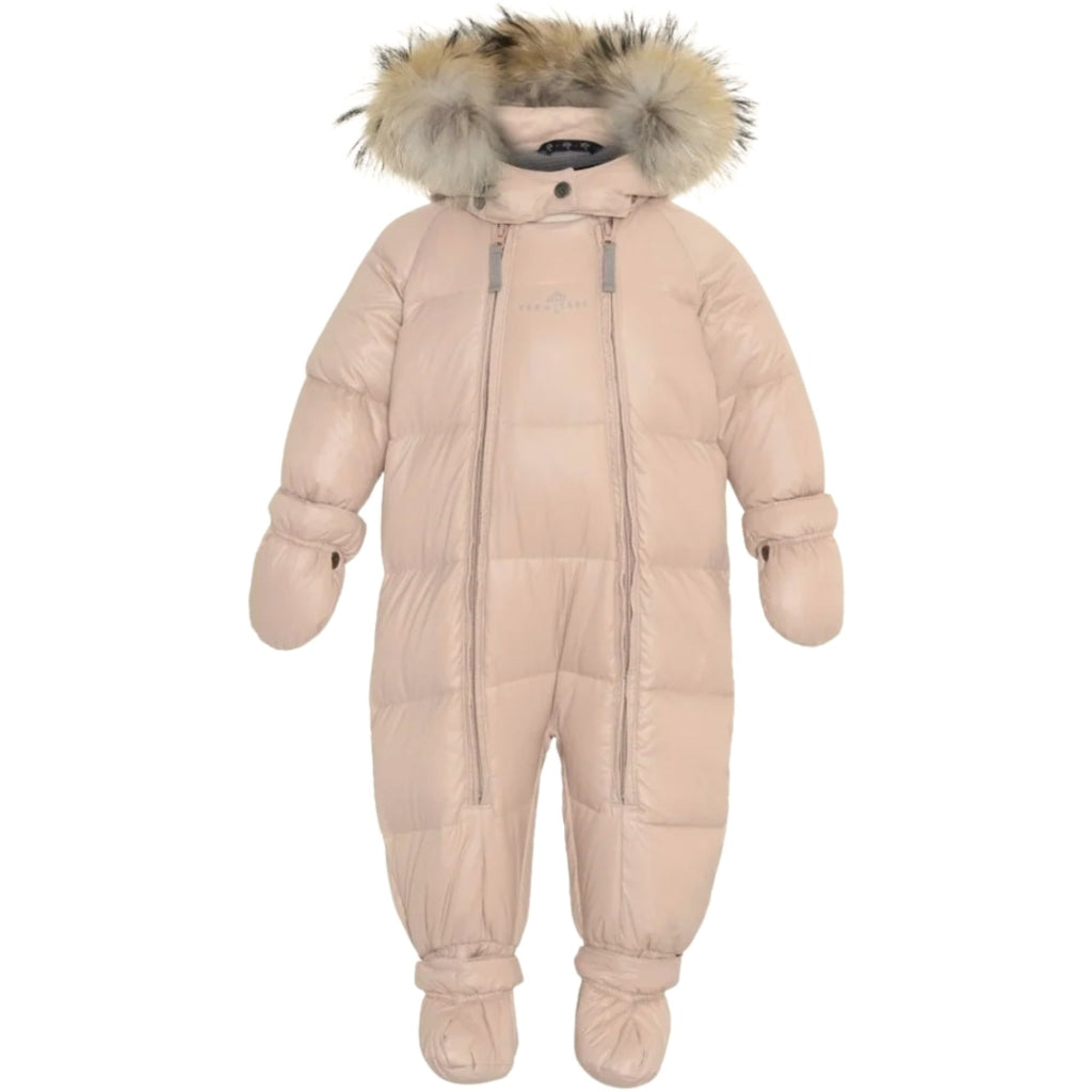 VER de TERRE Baby dunflyverdragt med pels Dunflyverdragt med pels 415 Mahogany rose