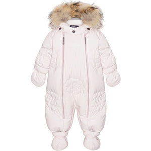 VER de TERRE Baby rose dunflyverdragt med pels Dunflyverdragt med pels 405 Rose powder