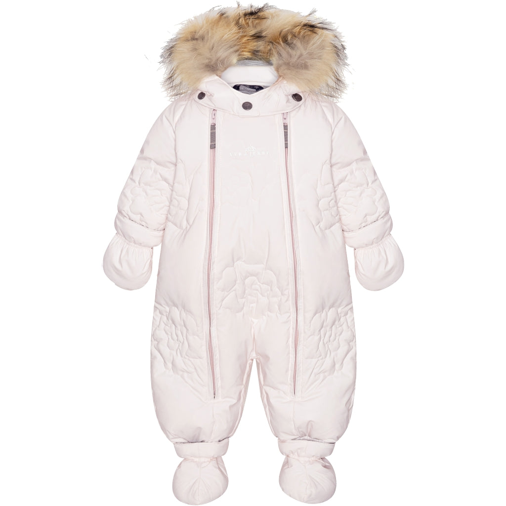 VER de TERRE Baby rose dunflyverdragt med pels Dunflyverdragt med pels 405 Rose powder