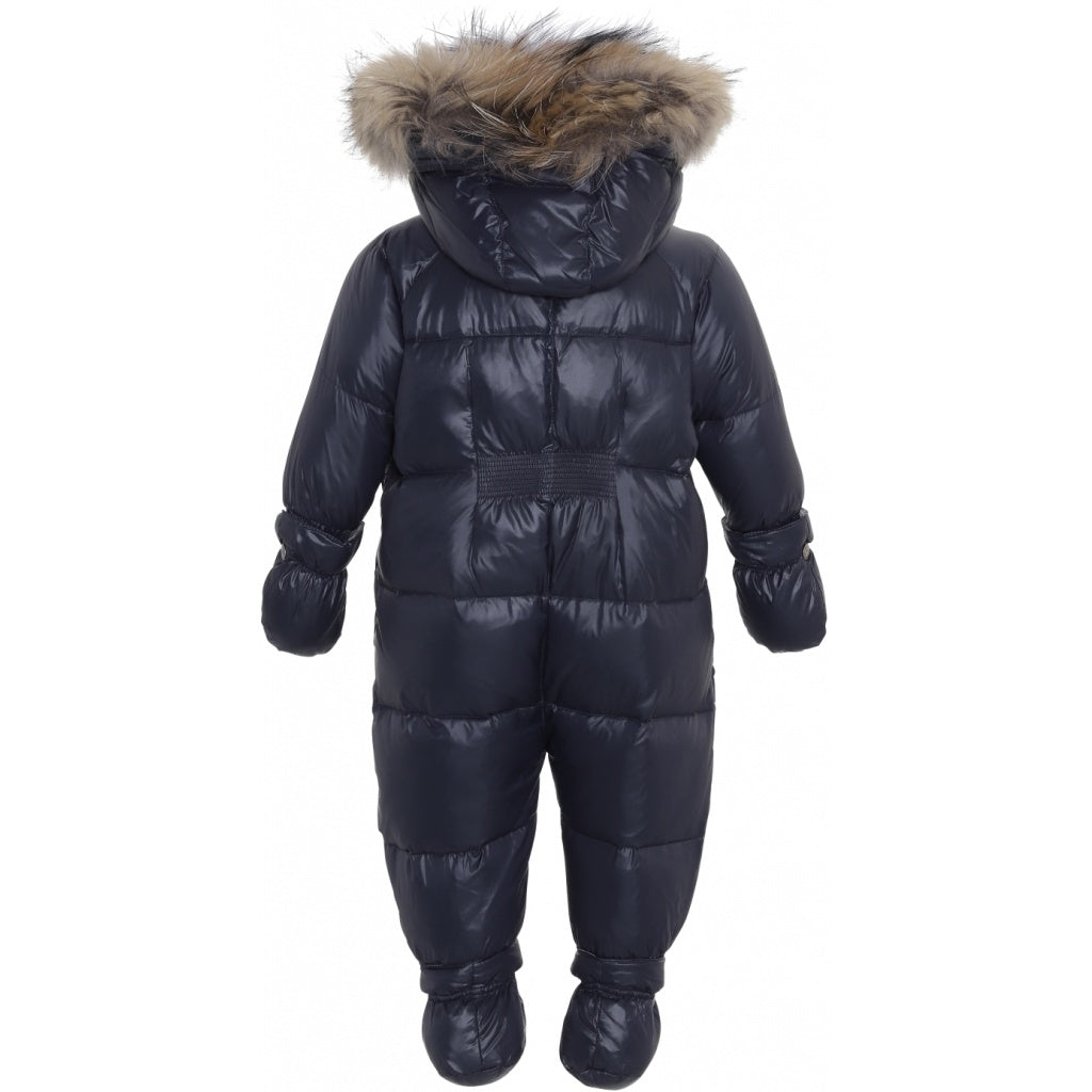 VER de TERRE Baby dunflyverdragt med pels Flyverdragt 600 Navy