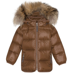 VER de TERRE Baby dunjakke med pels Dunjakke med pels 901 Brownie