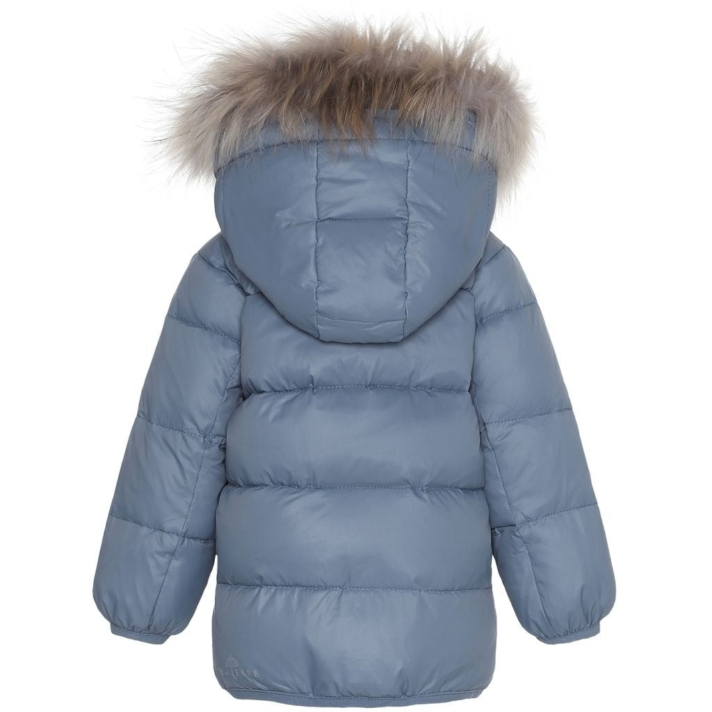 VER de TERRE Baby dunjakke med pels Dunjakke med pels 665 Polar blue