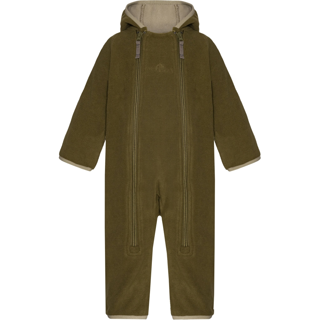 VER de TERRE Baby fleecedragt Fleece 873 Dark olive/mocca