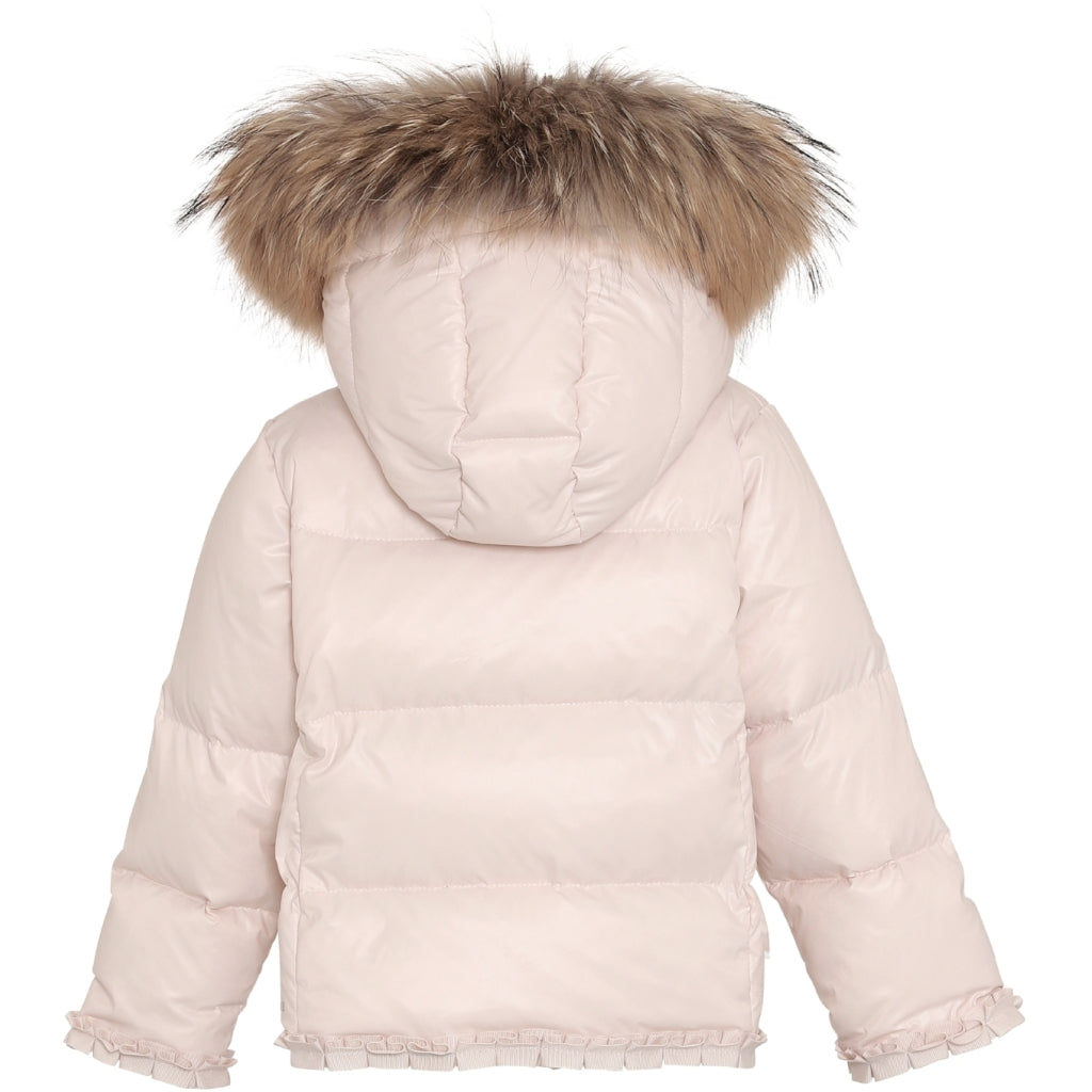 VER de TERRE Babypige dunjakke med pels Dunjakke med pels 405 Rose powder