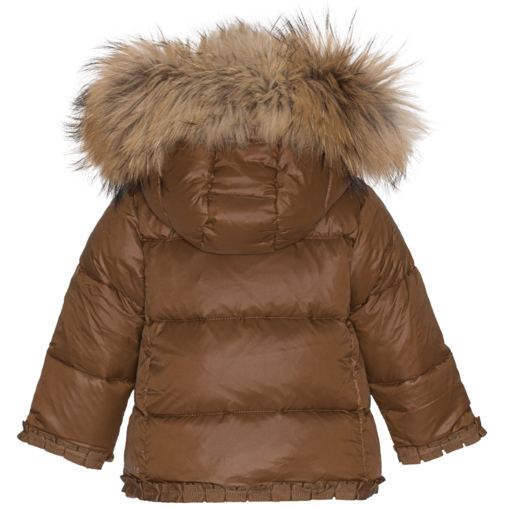 VER de TERRE Babypige dunjakke med pels Dunjakke med pels 901 Brownie