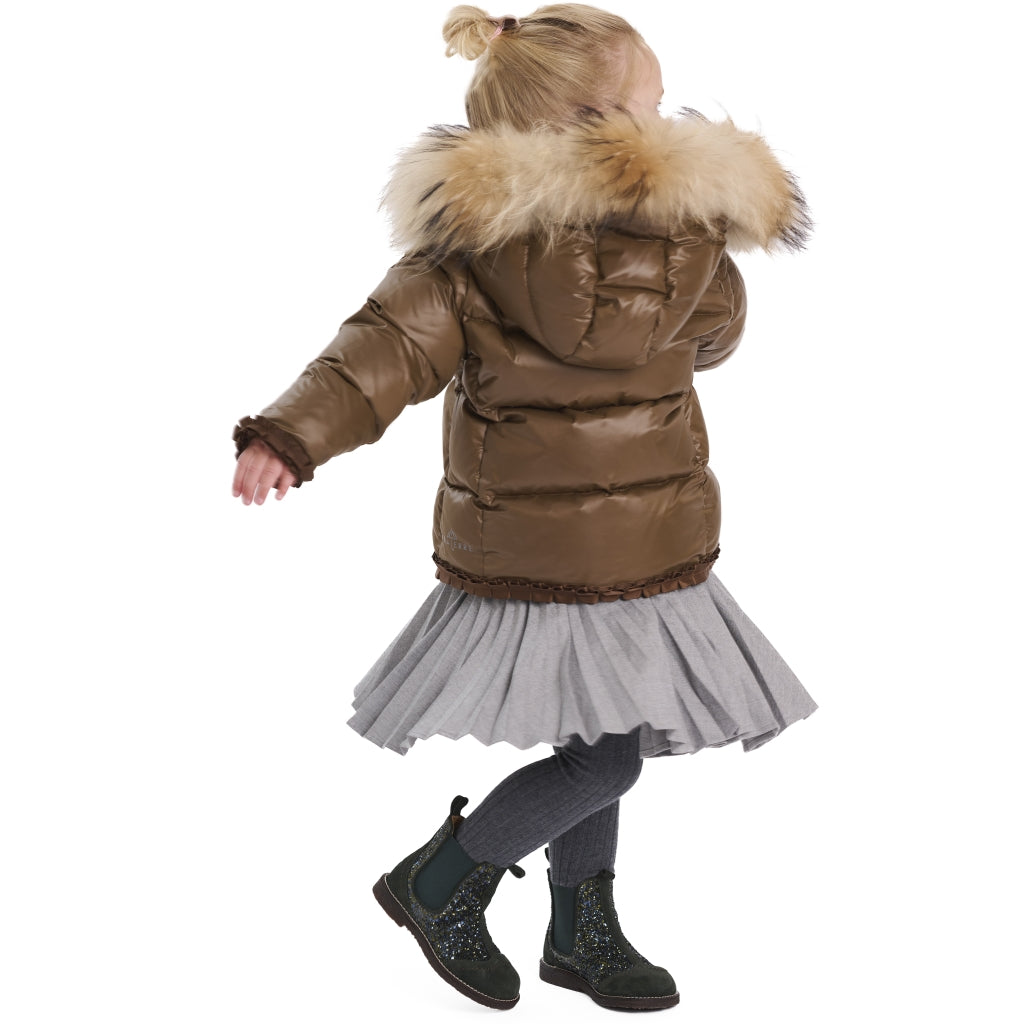 VER de TERRE Babypige dunjakke med pels Dunjakke med pels 903 Kangaroo