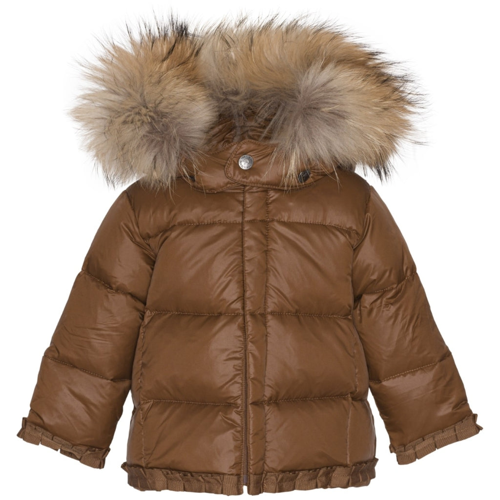 VER de TERRE Babypige dunjakke med pels Jakke 901 Brownie