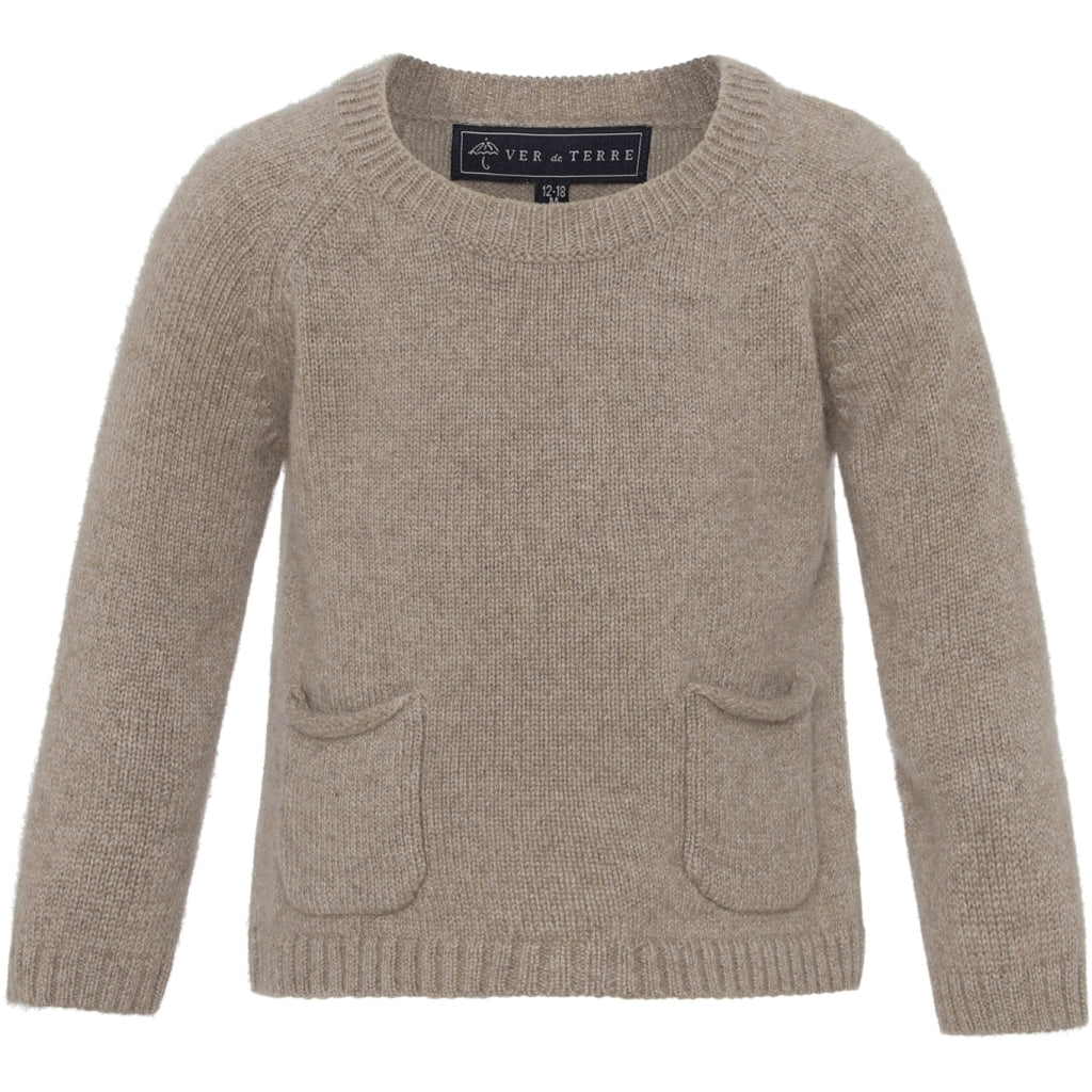 VER de TERRE Cashmere baby sweater Cashmere 918 Bear mélange