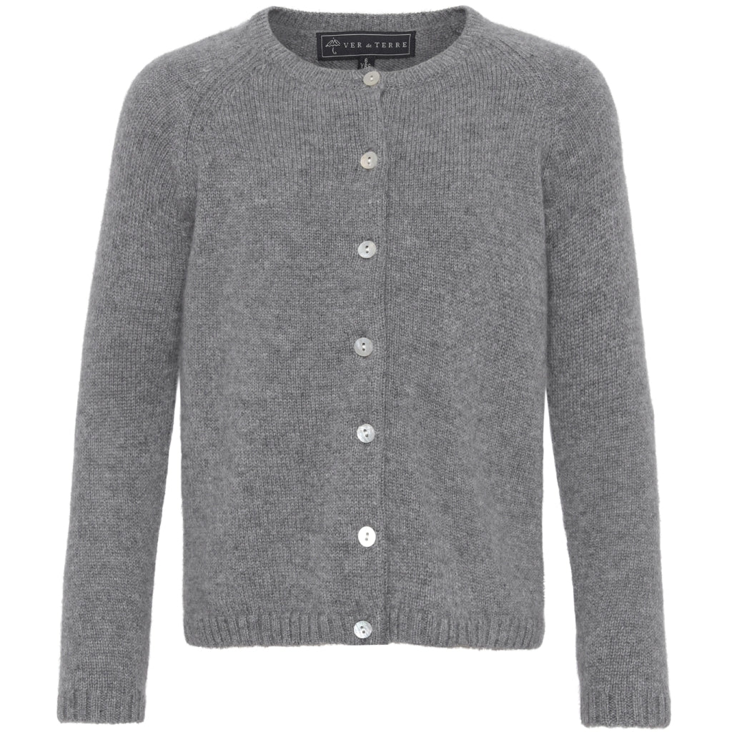 VER de TERRE Cashmere cardigan Cardigan 060 Grey mélange