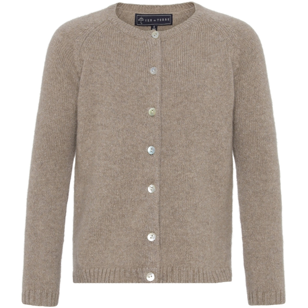 VER de TERRE Cashmere cardigan Cashmere 918 Bear mélange