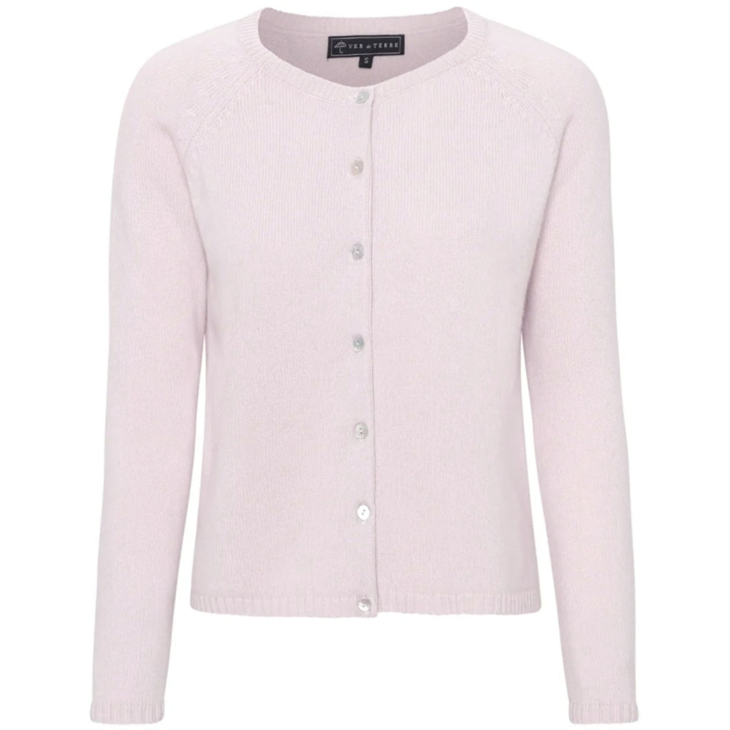 VER de TERRE Cashmere dame cardigan Cardigan 405 Rose powder