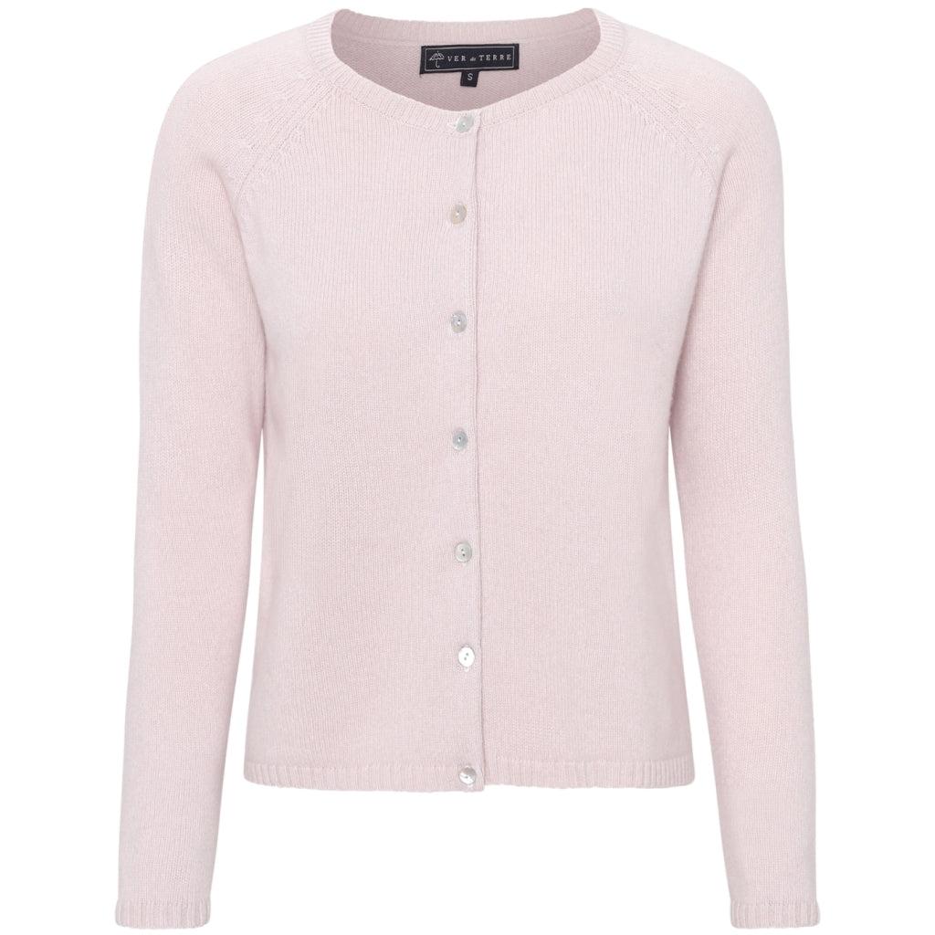 VER de TERRE Cashmere dame cardigan Cashmere 405 Rose powder