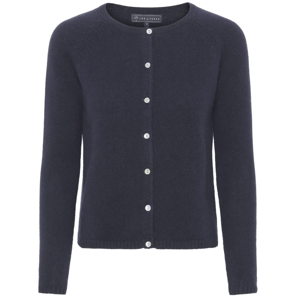 VER de TERRE Cashmere dame cardigan Cashmere 600 Navy