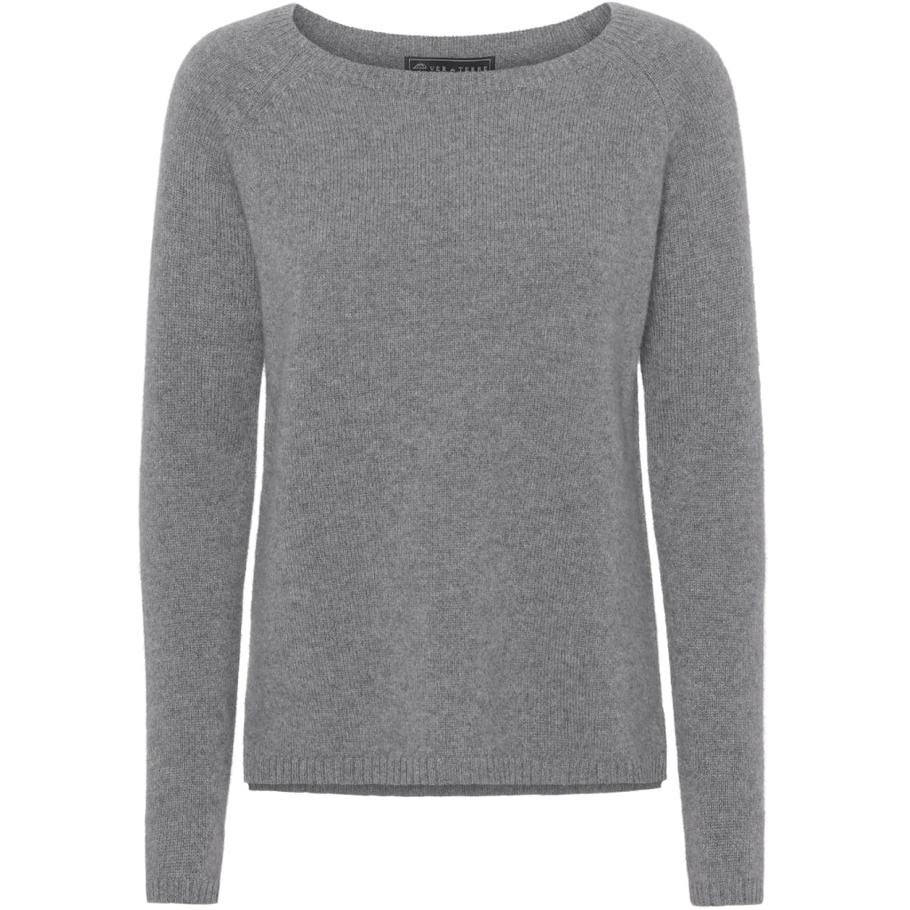 VER de TERRE Cashmere dame sweater Cashmere 060 Grey mélange