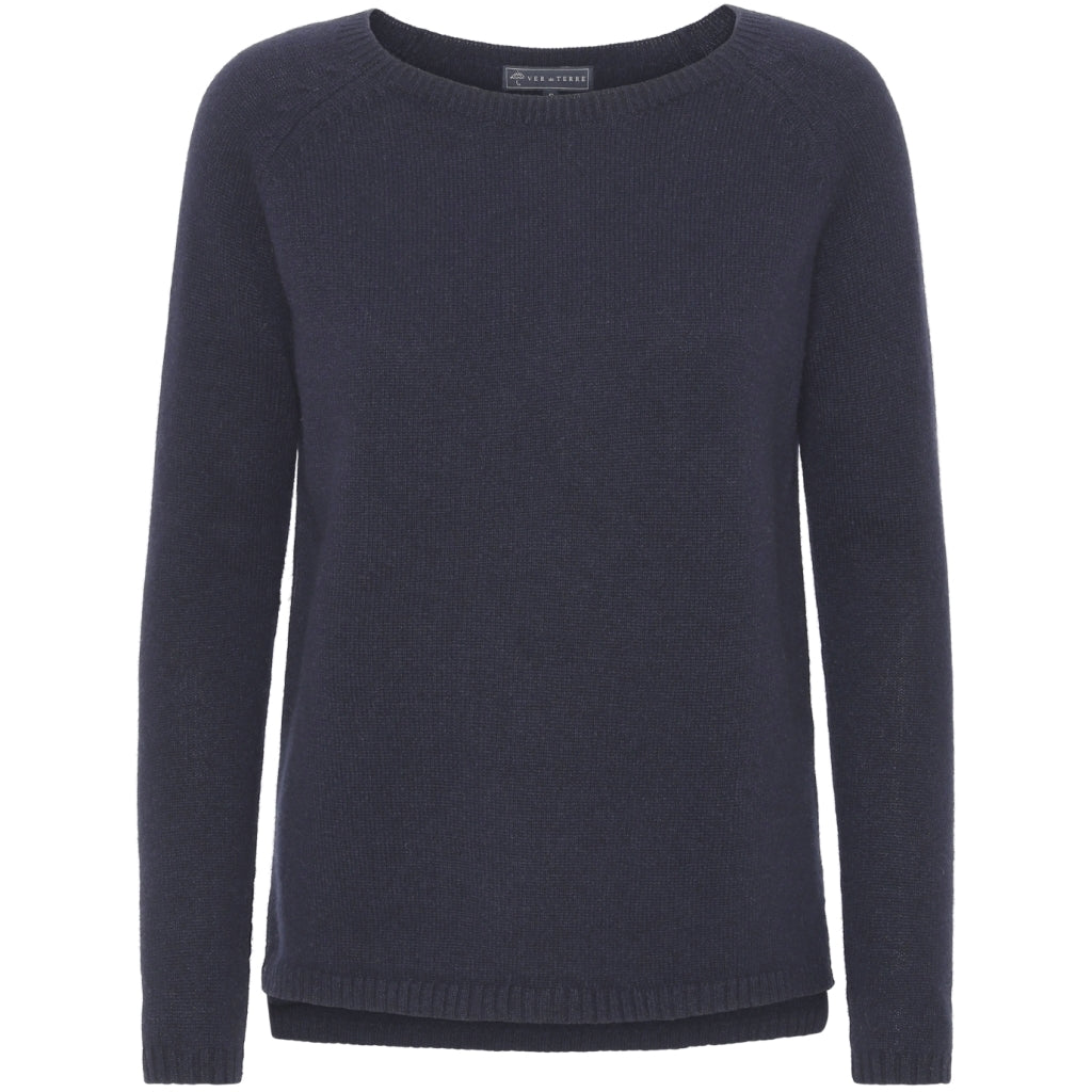 VER de TERRE Cashmere dame sweater Cashmere 600 Navy