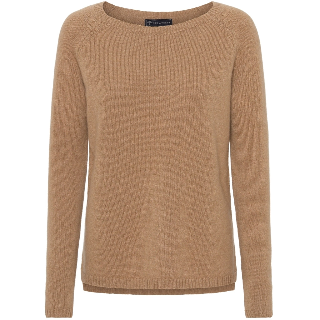 VER de TERRE Cashmere dame sweater Cashmere 912 Caramel