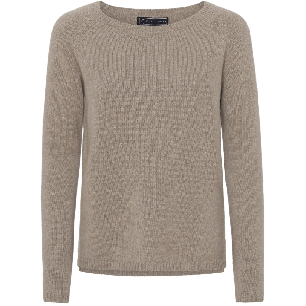 VER de TERRE Cashmere dame sweater Cashmere 918 Bear mélange