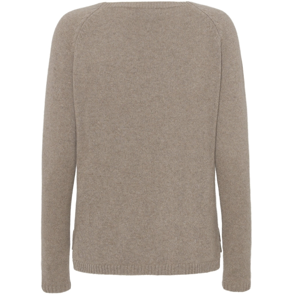 VER de TERRE Cashmere dame sweater Cashmere 918 Bear mélange