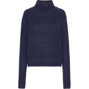 VER de TERRE Cashmere dame turtleneck sweater Sweater 600 Navy