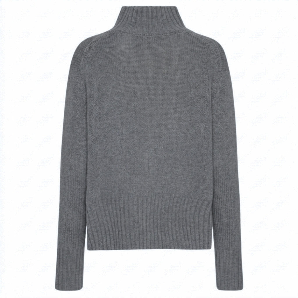 VER de TERRE Cashmere dame turtleneck sweater Sweater 060 Grey mélange