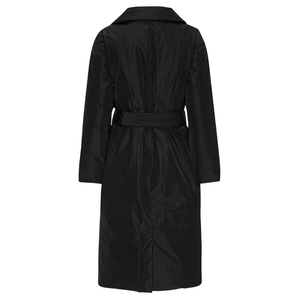 VER de TERRE Dame dunfrakke med bælte Frakke 099 Black