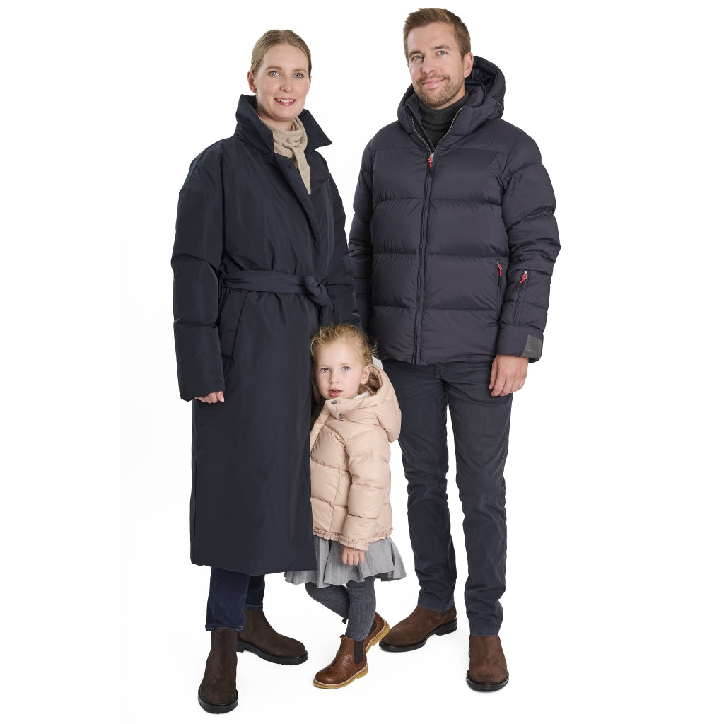 VER de TERRE Dame dunfrakke med bælte Frakke 600 Navy