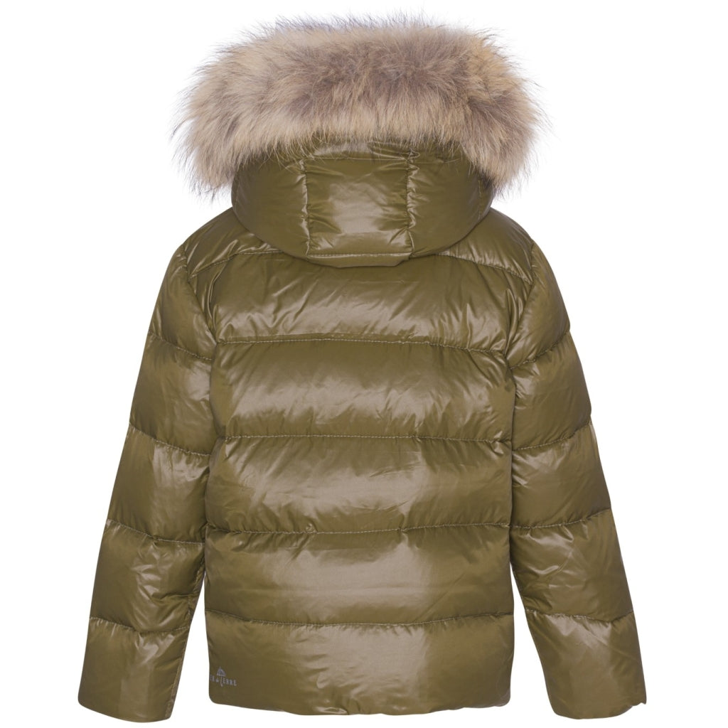 VER de TERRE Dunjakke med lommer m/pels Dunjakke med pels 871 Dark olive