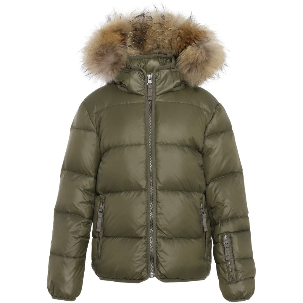 VER de TERRE Dunjakke med pels Dunjakke med pels 867 Dark moss