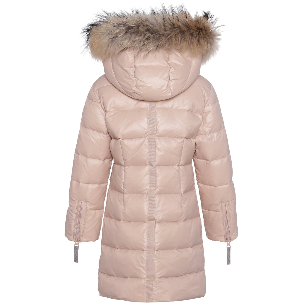 VER de TERRE Pige dunfrakke med pels Dunfrakke med pels 415 Mahogany rose