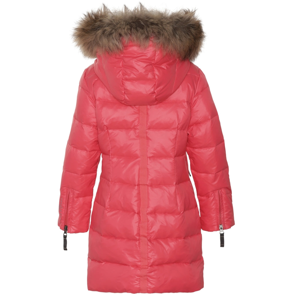 VER de TERRE Pige dunfrakke med pels Dunfrakke med pels 430 Flamingo