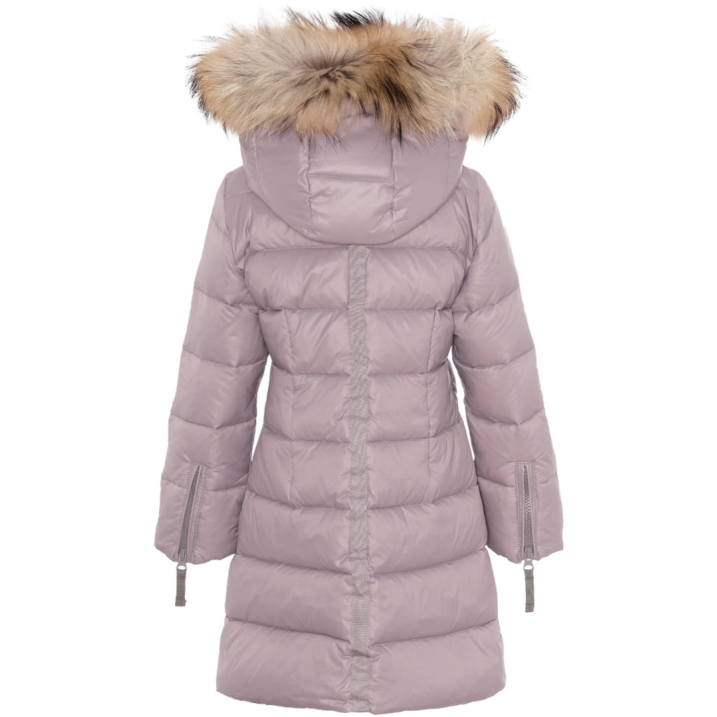 VER de TERRE Pige dunfrakke med pels Dunfrakke med pels 561 Heather