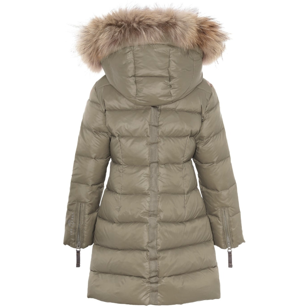 VER de TERRE Pige dunfrakke med pels Dunfrakke med pels 911 Caramel/grey