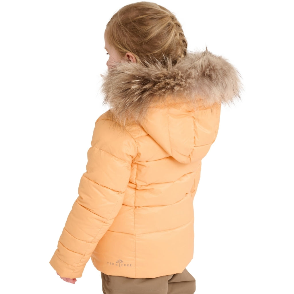 VER de TERRE Pige dunjakke med pels Dunjakke med pels 208 Apricot