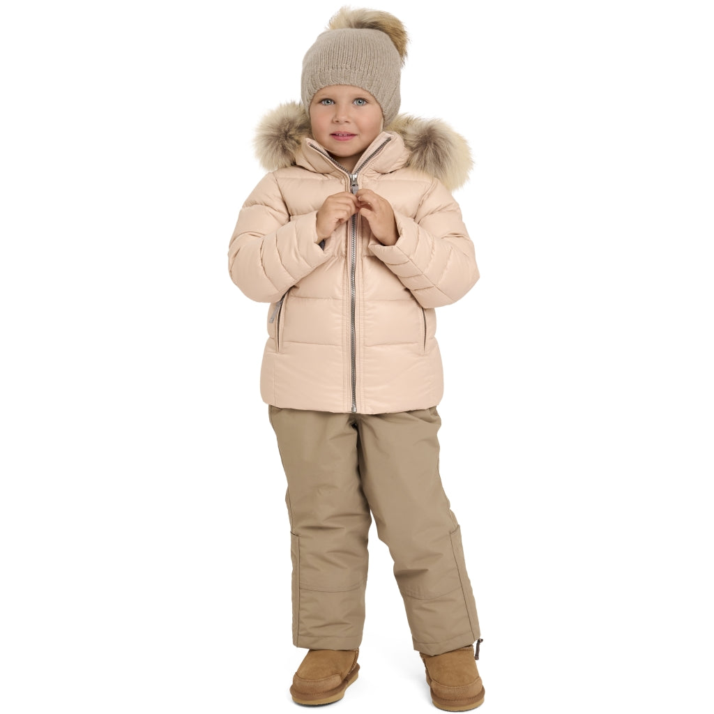 VER de TERRE Pige dunjakke med pels Dunjakke med pels 415 Mahogany rose