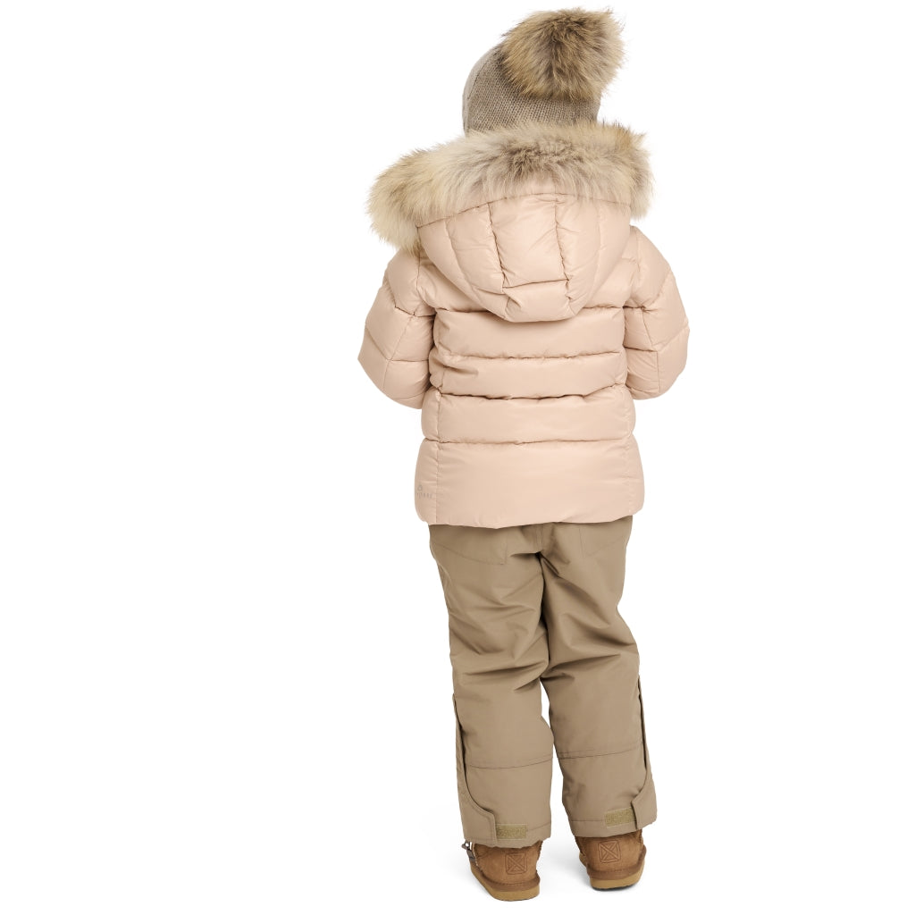 VER de TERRE Pige dunjakke med pels Dunjakke med pels 415 Mahogany rose