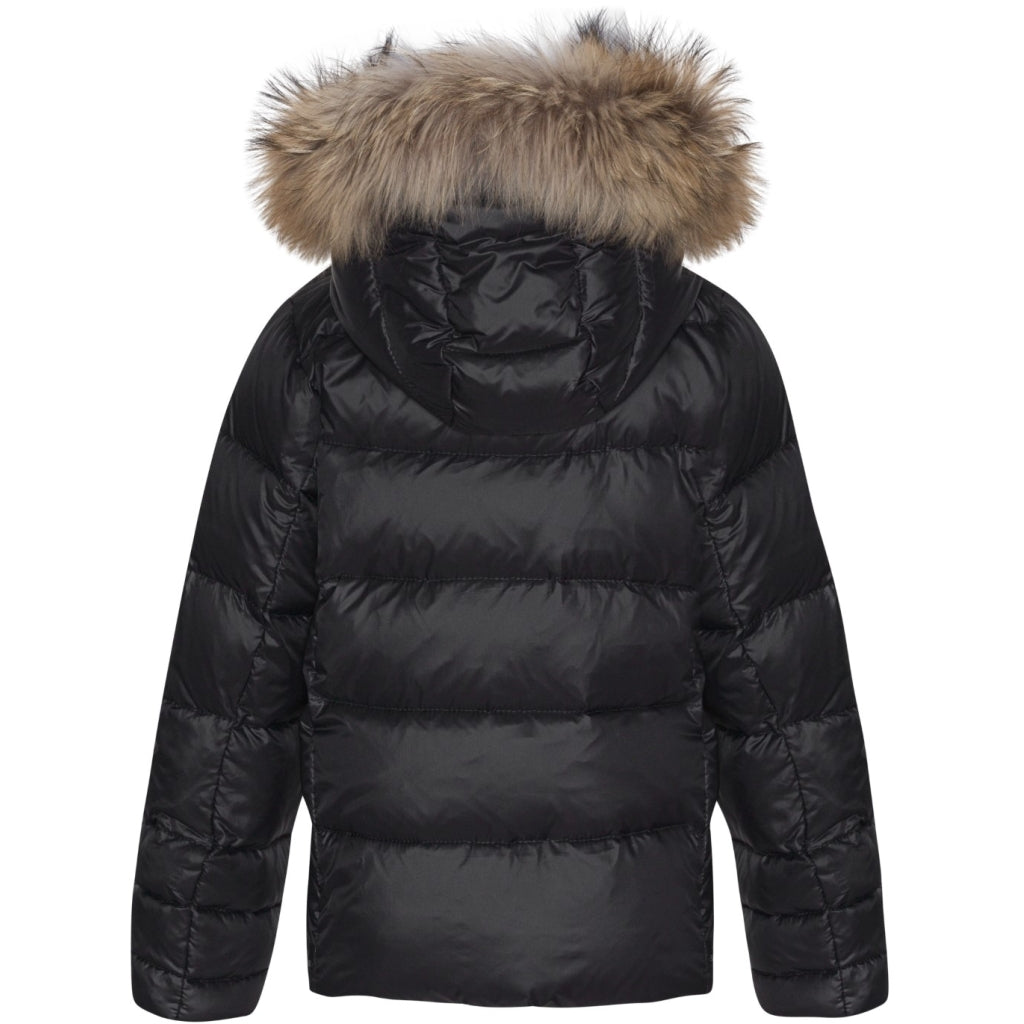 VER de TERRE Pige dunjakke med pels Jakke 099 Black