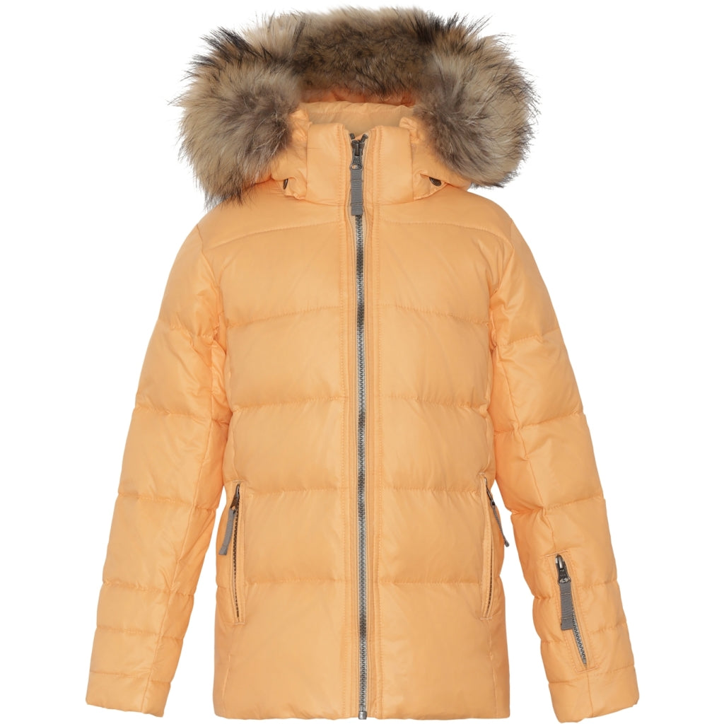 VER de TERRE Pige dunjakke med pels Jakke 208 Apricot