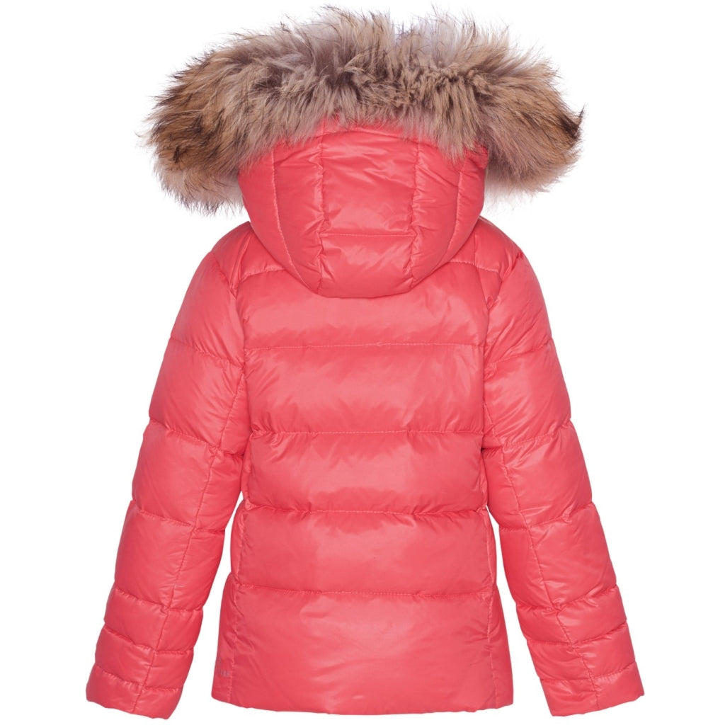 VER de TERRE Pige dunjakke med pels Jakke 430 Flamingo