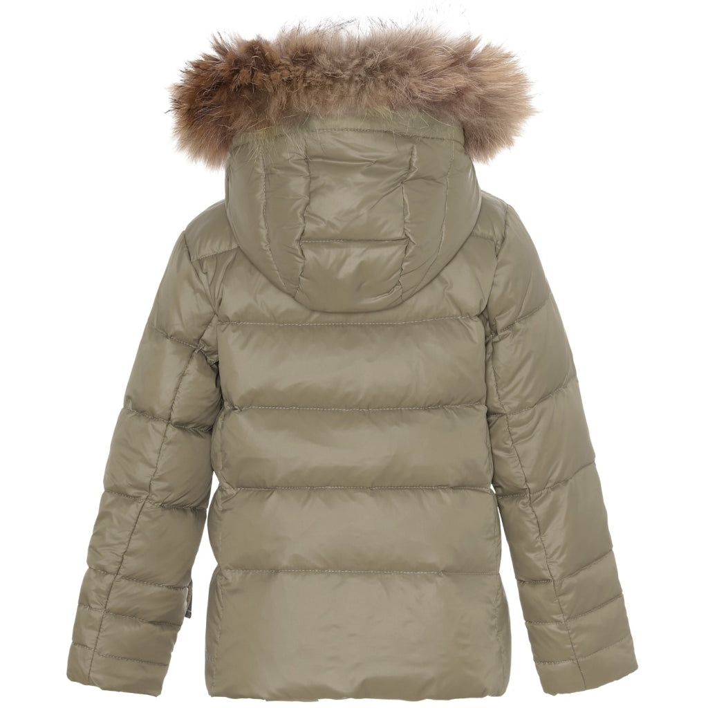 VER de TERRE Pige dunjakke med pels Jakke 911 Caramel/grey
