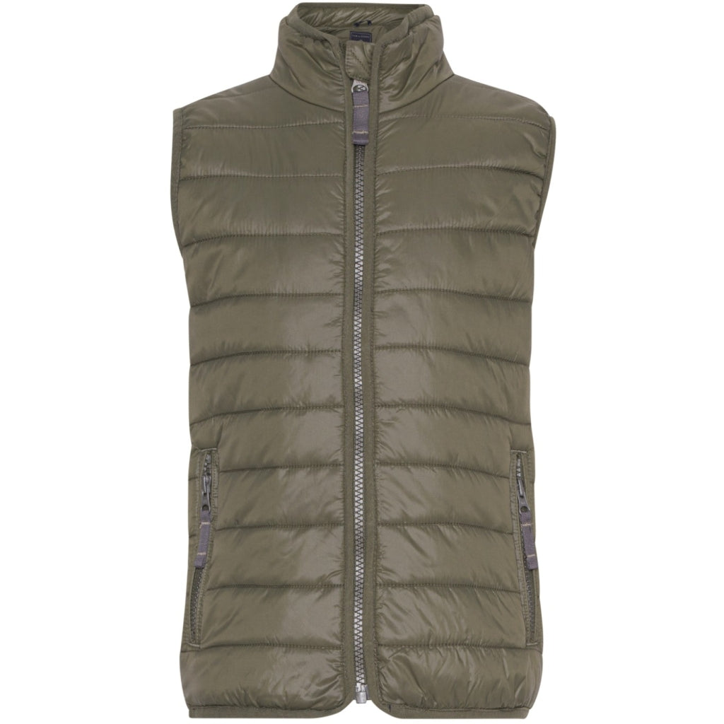 VER de TERRE Quilted vest Vest 867 Dark moss