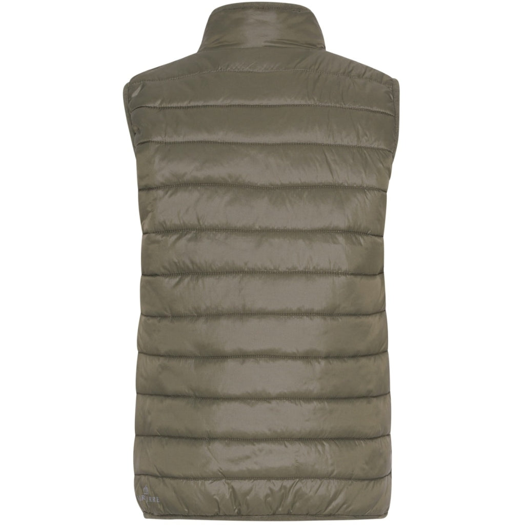 VER de TERRE Quilted vest Vest 867 Dark moss