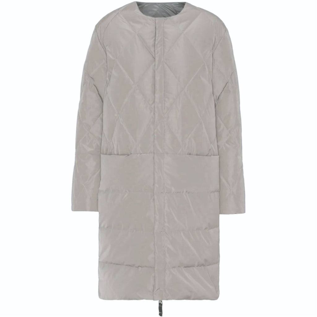 VER de TERRE Quiltet vendbar dame dunfrakke Frakke 983 Oyster/grey