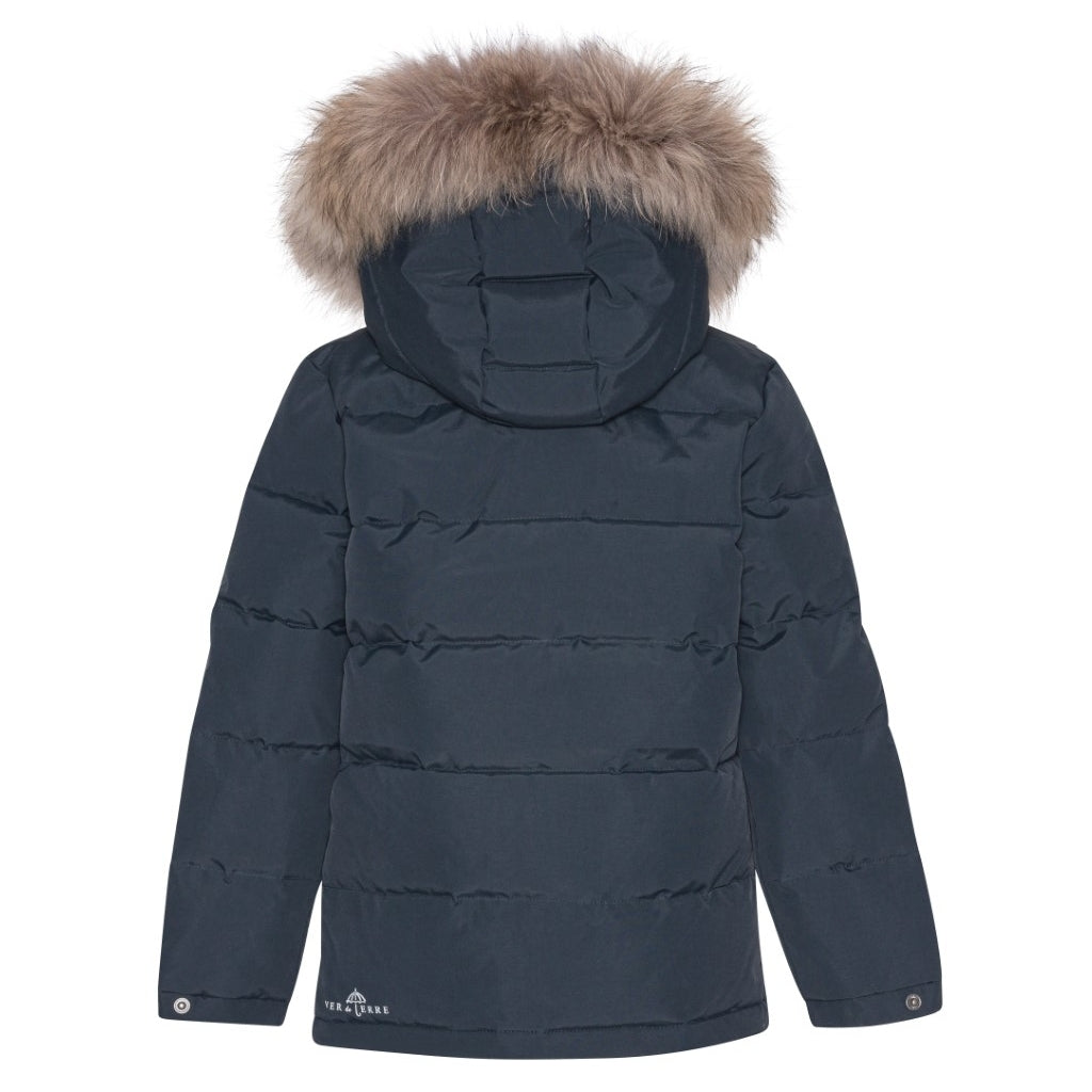 VER de TERRE Vinter dunjakke med pels Jakke 600 Navy