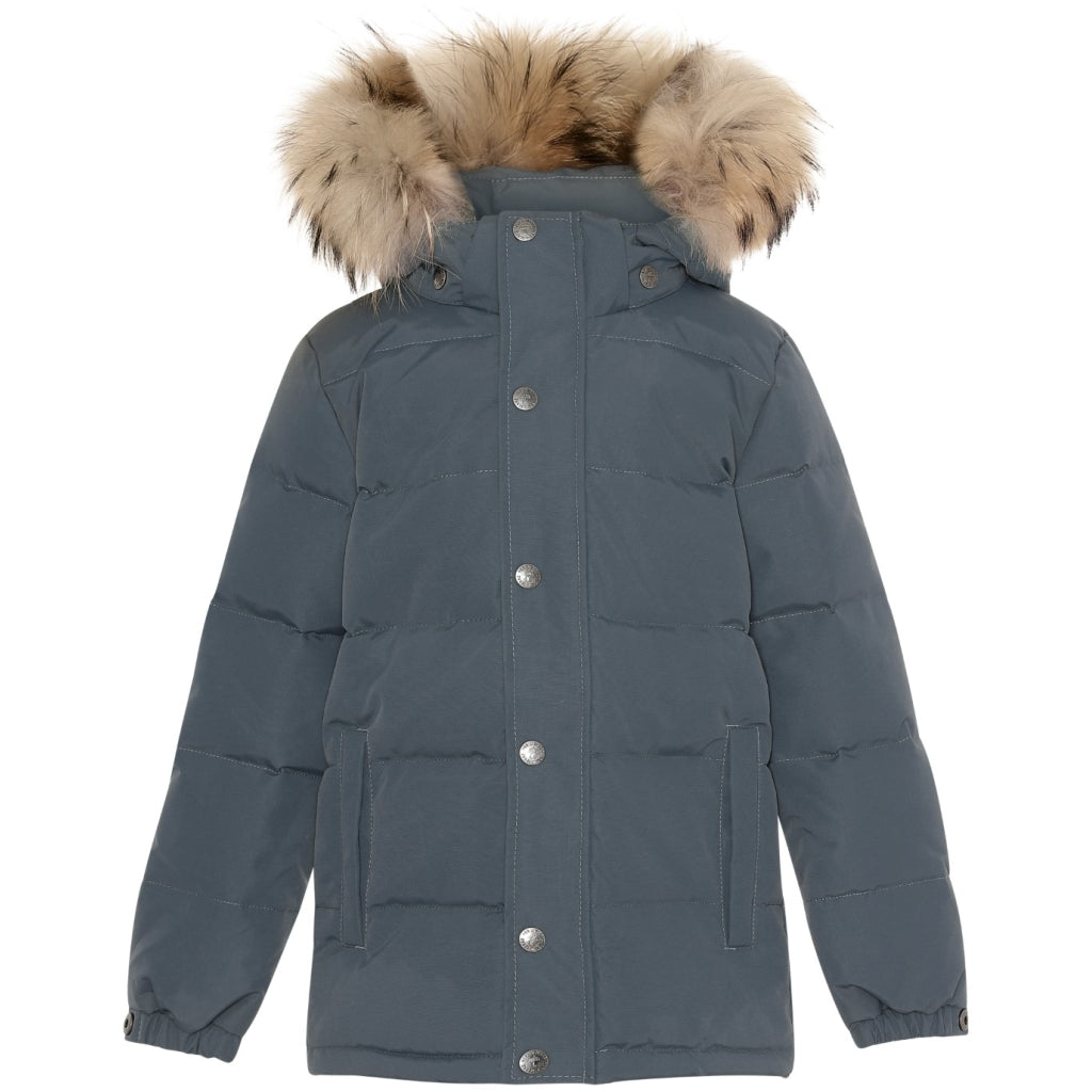VER de TERRE Vinter dunjakke med pels Jakke 668 Slate