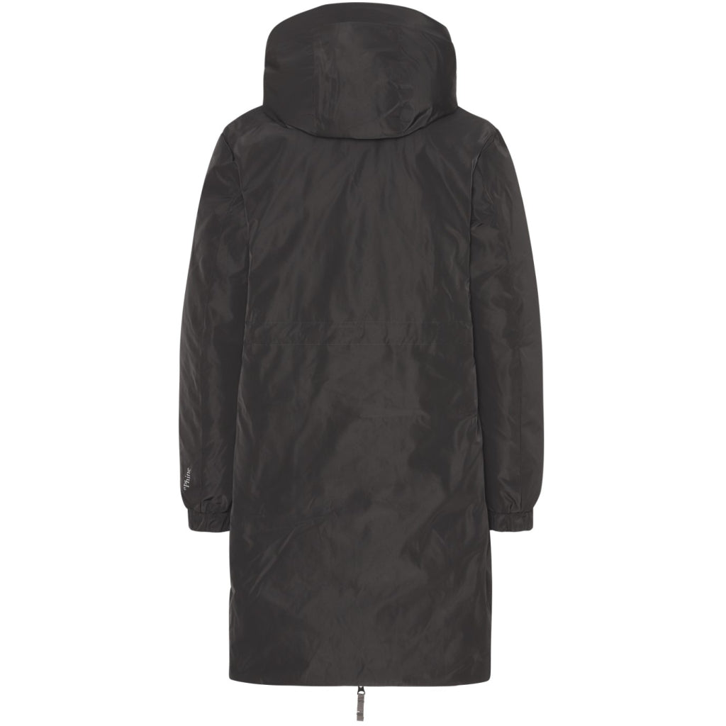 VER de TERRE Womans parka coat Frakke 913 Black/caramel