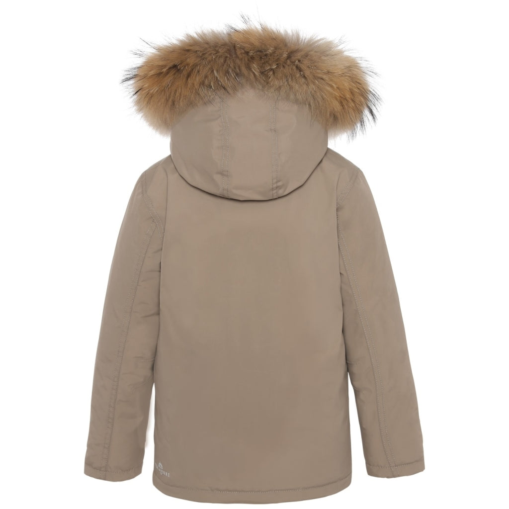 VER de TERRE Arctic åben anorak med pels Jakke 911 Caramel/grey
