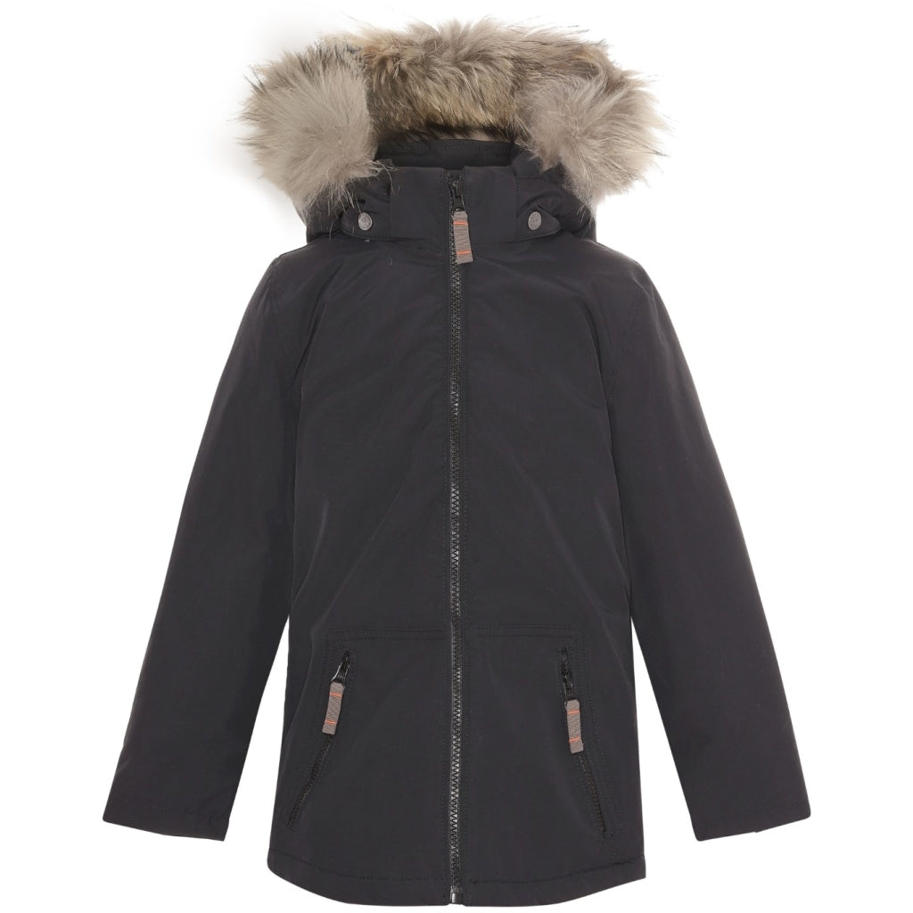 VER de TERRE Arctic åben anorak med pels Jakke 913 Black/caramel